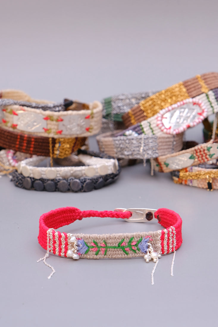 Embroidered bracelet #130